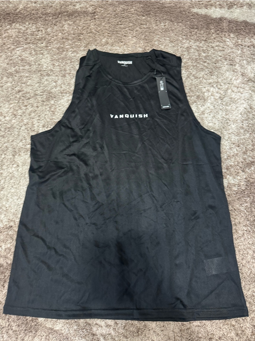 Vanquish ORIGIN BLACK SLIM FIT PERFORMANCE TANK